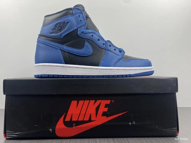 1st Kicks Shoes Air 555088-404 Blue' 'Dark Marina 1 Jordan High Retro OG 0807